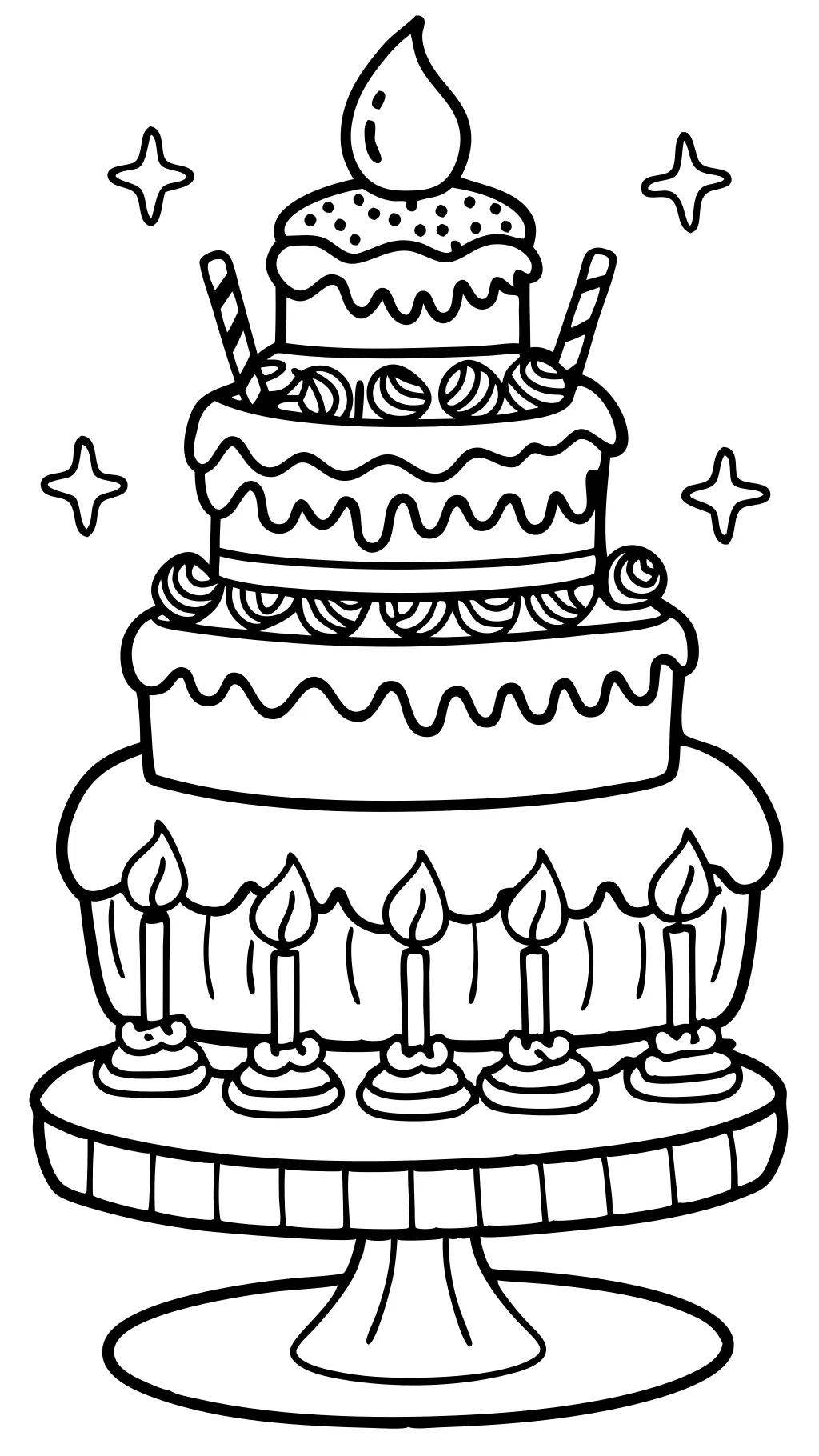 cake coloring pages to print